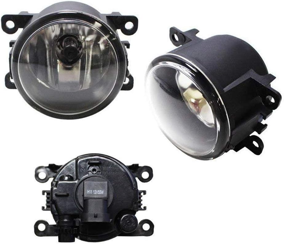 iJDMTOY Pair Clear Lens Fog Light Lamp Assemblies w/ 55W H11 Halogen Bulbs Compatible with Acura Honda, Compatible with Ford, Compatible WithNissan Subaru Suzuki etc - Image 9