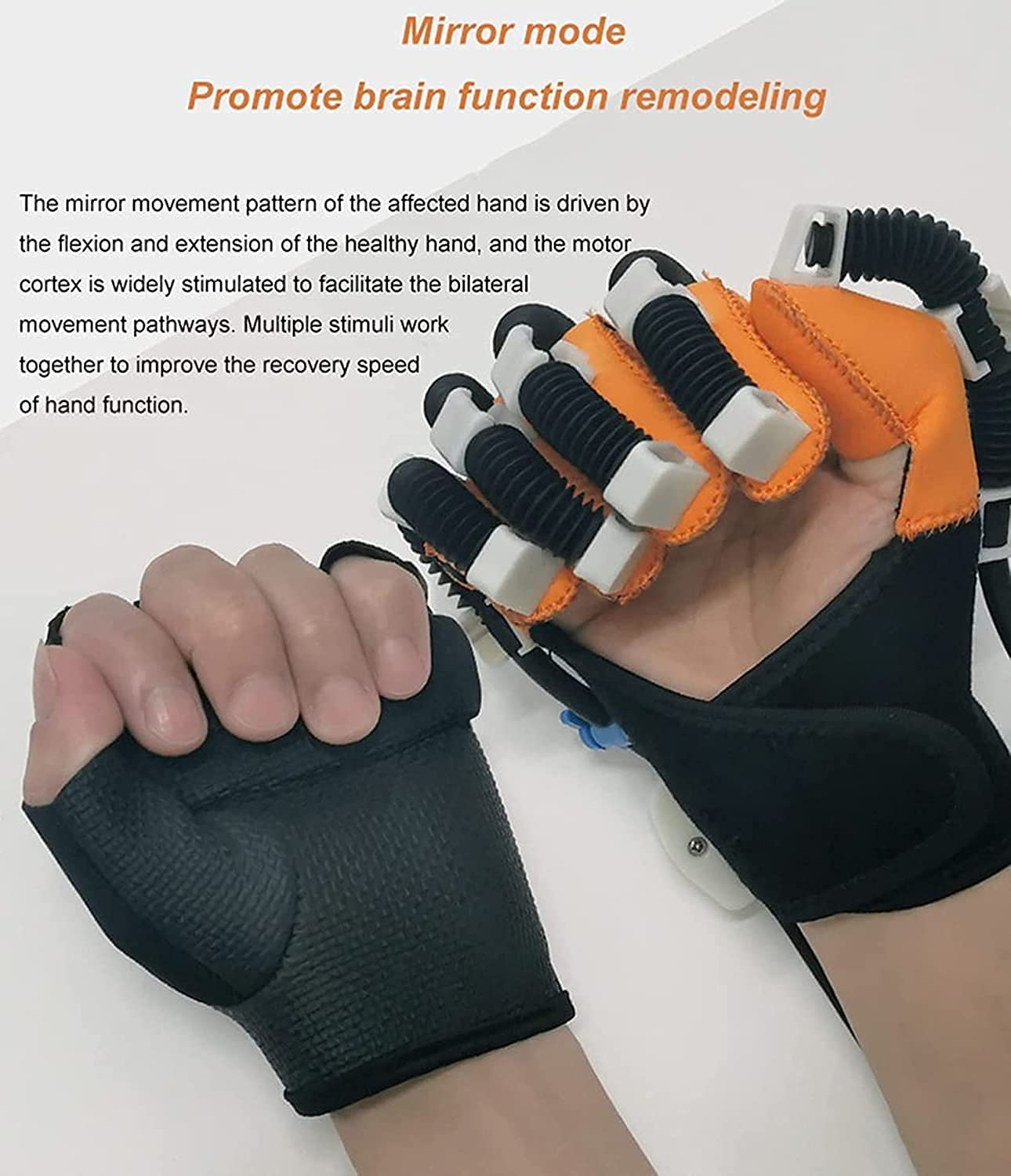 Guante de Robot de rehabilitación de Dispositivo de Entrenamiento de Mano de Dedo eléctrico para Entrenar corrección de flexión de Dedo, Ejercicio de extensión de Dedo (Lef