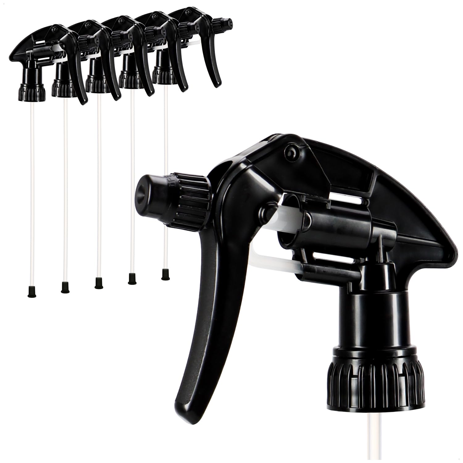 com-four® 6x spray attachment - spray head with 28/400 thread - attachment for spray bottles - atomizer head with EPDM seal for bases, alcohols, ketones and organic acids