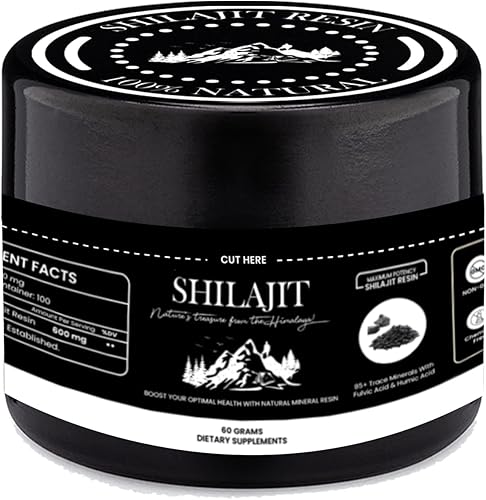 Miniatura 1 de Shilajit - Resina pura del Himalaya, Shilajit 100% pura con ácido fúlvico y más de 85 oligominerales, apoya la energía, la inmunidad y la salud de