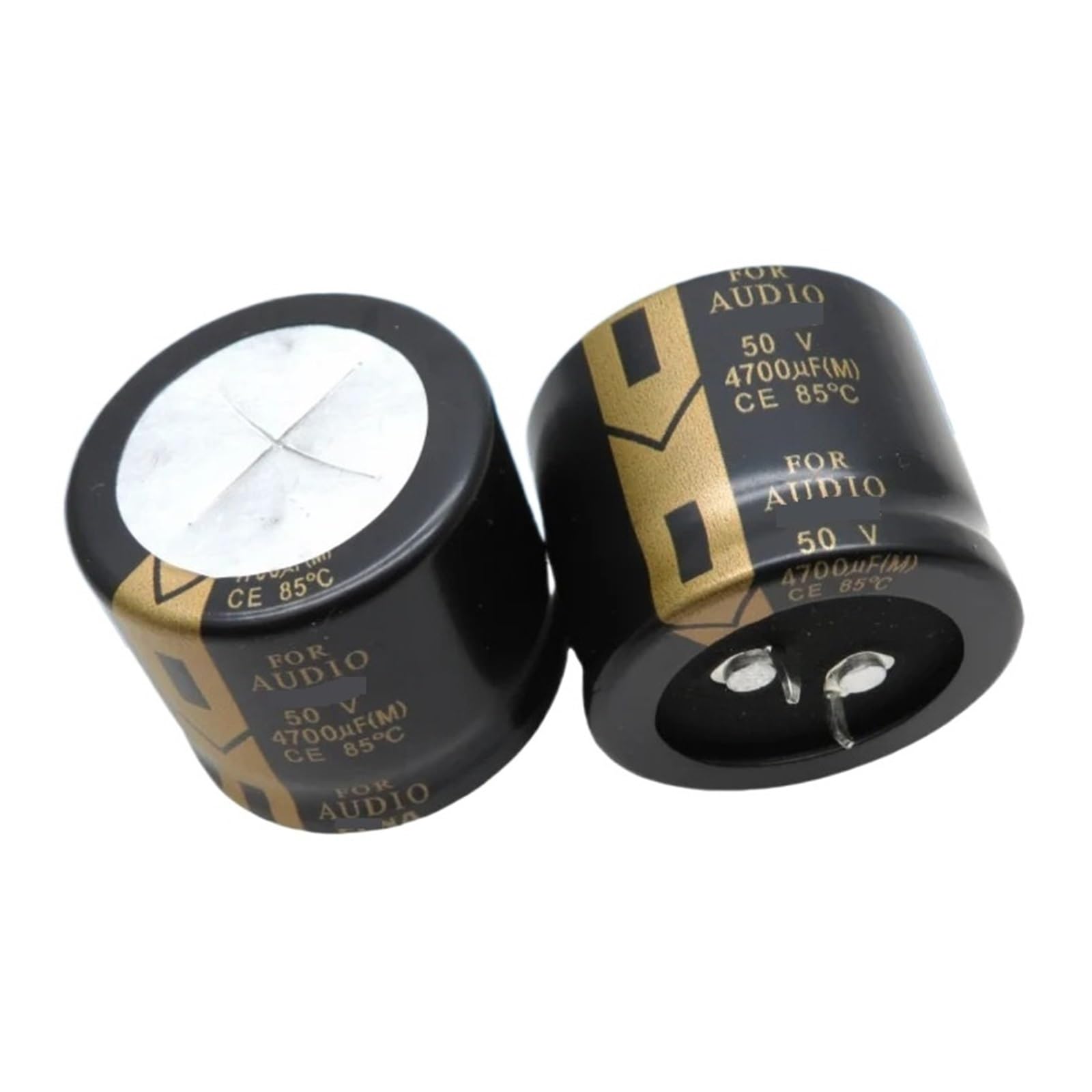Capaciteur 4700UF 50V pour haut-parleur et audio hifi 35X30mm x2