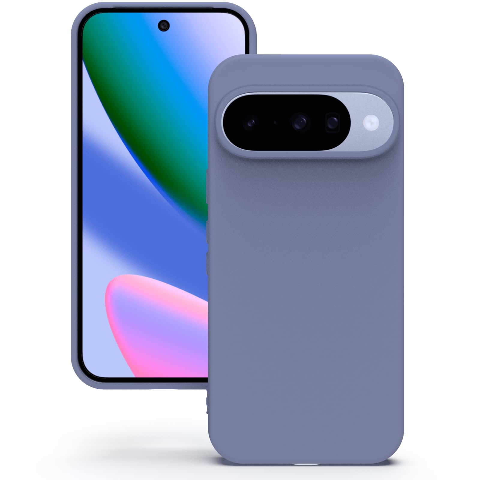 YATWIN Silicone Back Case for Google Pixel 10/10 Pro, Soft-Touch, Shockproof Phone Back Cover for Google Pixel 10/10 Pro - Lavender Grey-image-26