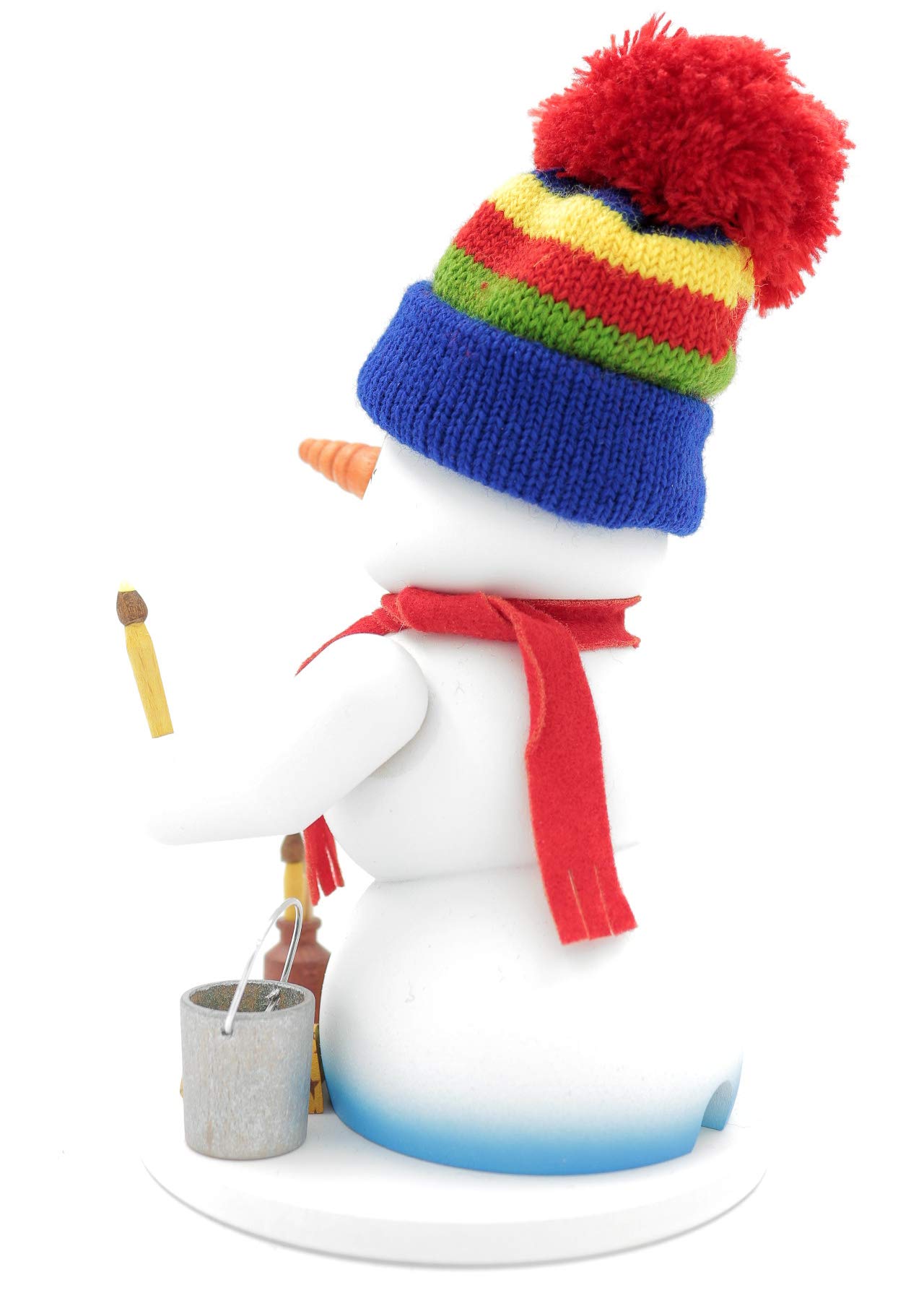 Kuhnert - Erzgebirgische Holzkunst Räuchermann Räucherfigur Schneemann 19cm - Maler