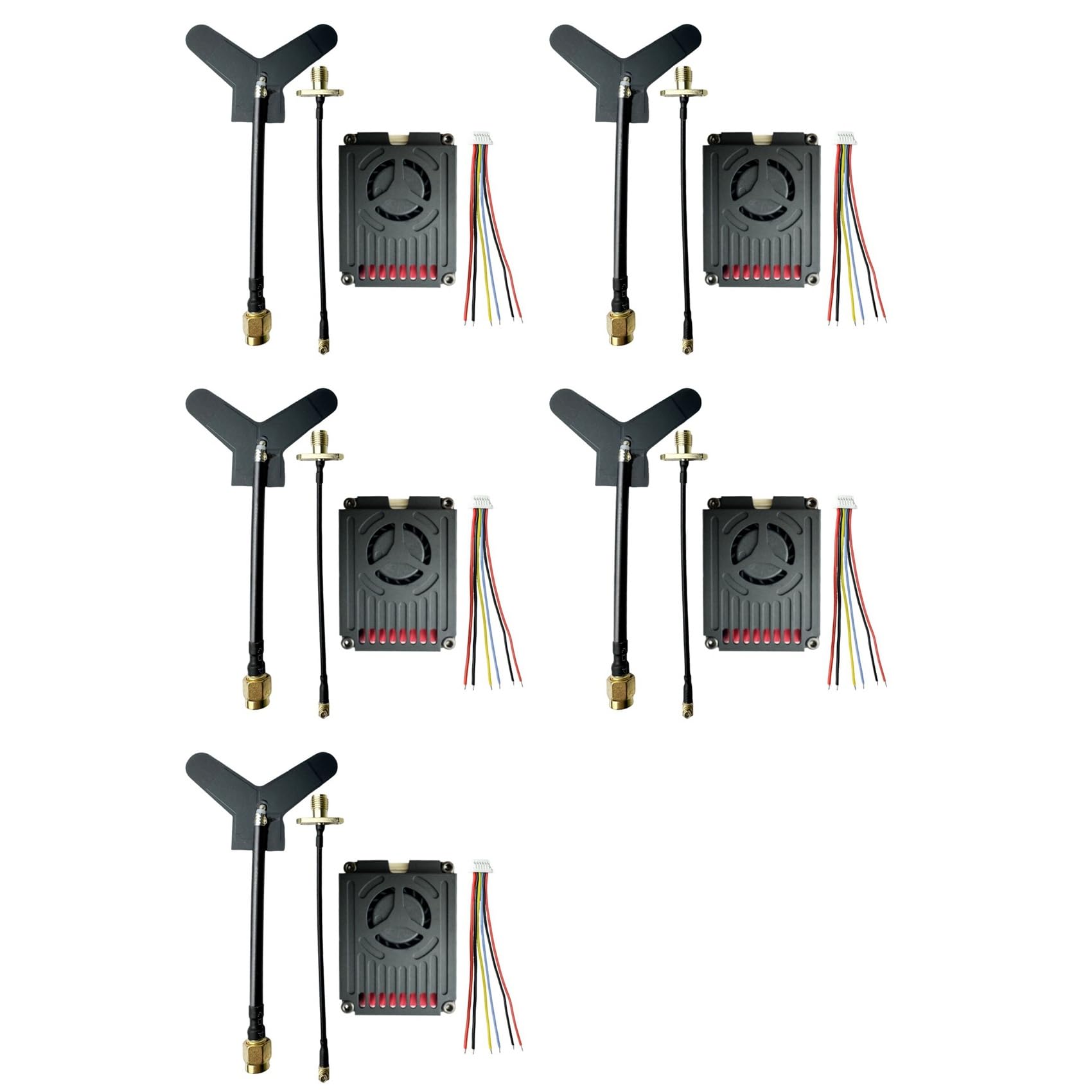 5X Trasmettitore Audio Video FPV VTX 16 Canali FPV 3,3 GHz 4 W DC7 V-36 V Pal/NTSC per Drone RC FPV A Lungo Raggio