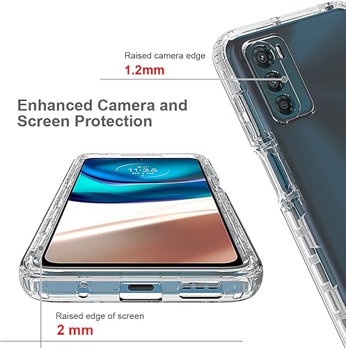 Miniatura 2 de Pzwoxukhov Funda para Motorola Moto G42 XT2233-1 XT2233-2, funda de alta transparencia, color degradado, funda de absorción de impactos anticaídas,