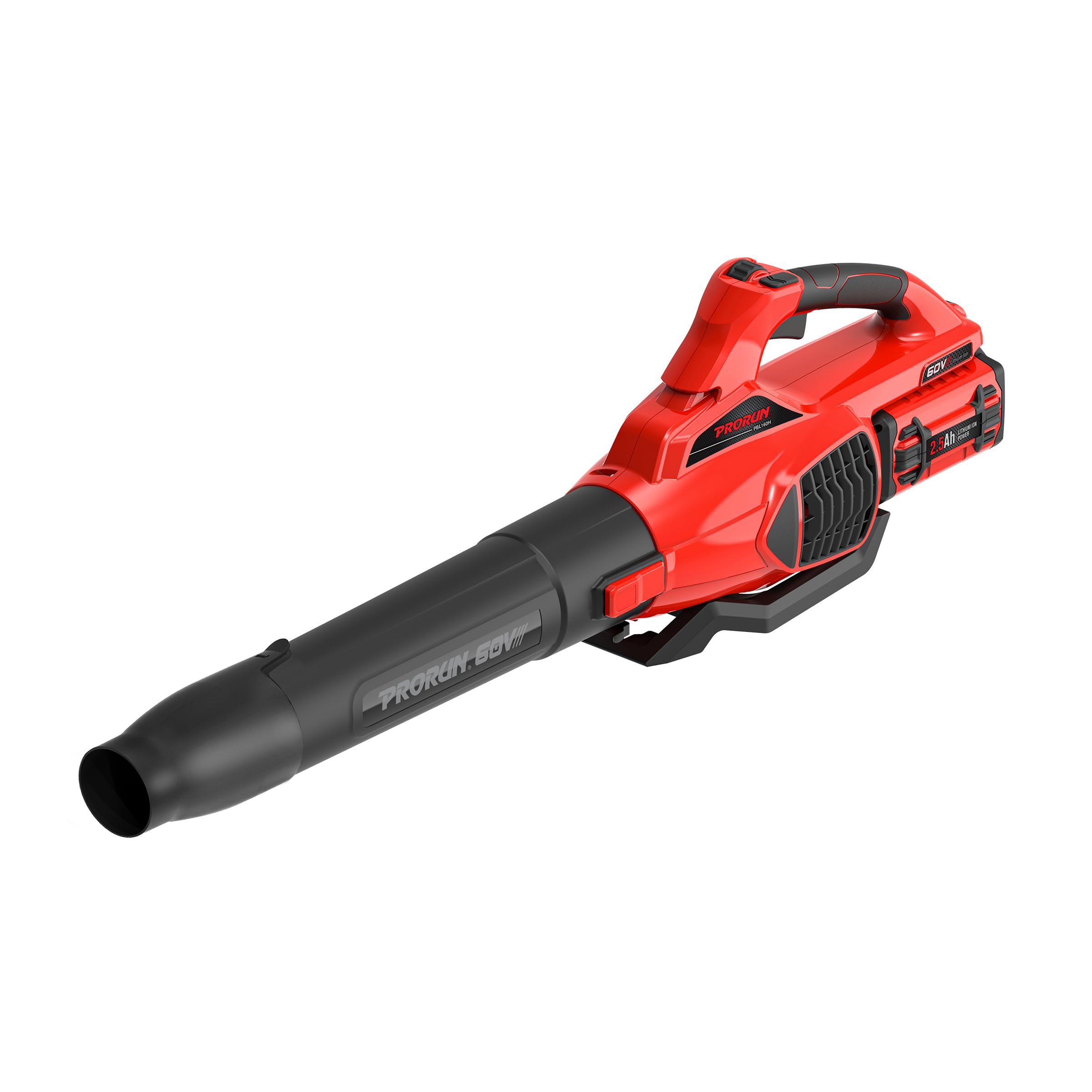 PRORUN Soplador de hojas de mano inalámbrico sin escobillas de 60 V 680 CFM 190 MPH con batería de 2.5 Ah y cargador PBL160H