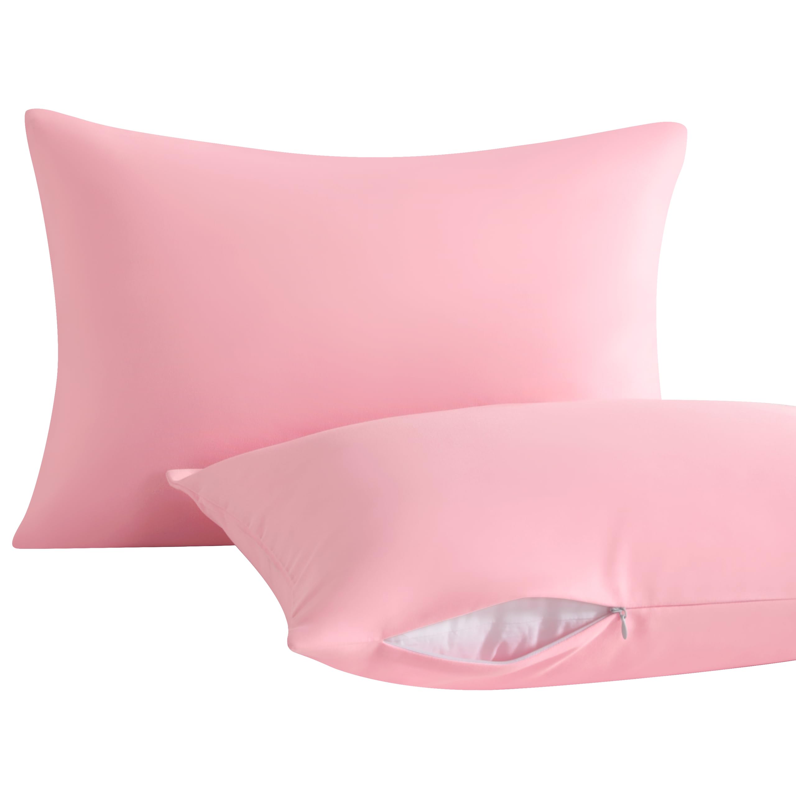 NTBAY Toddler Pillows with Pillowcases Set, 4 Piece 13 x 18, Pink
