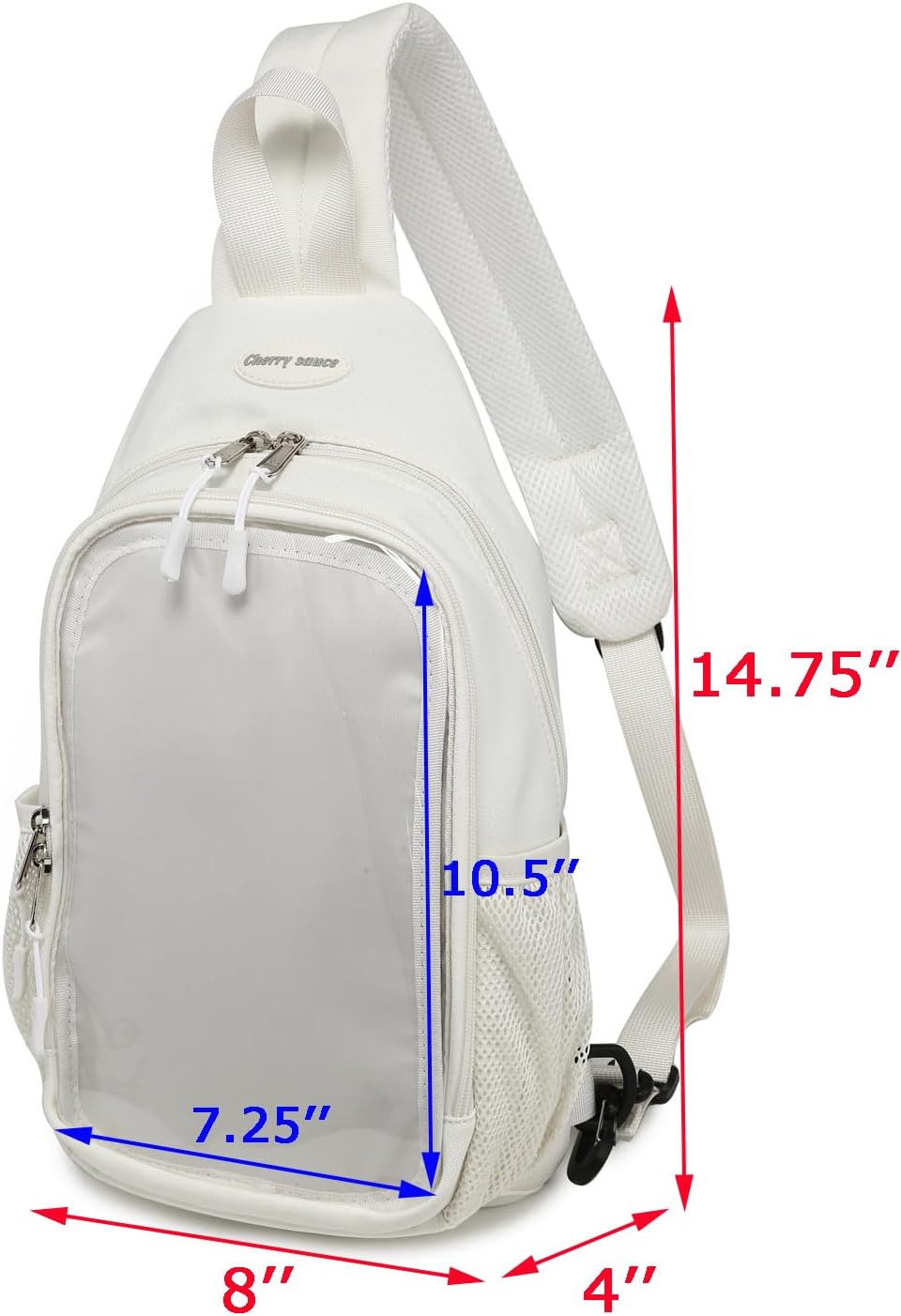 CHERRY SAUCE Kawaii Oxford Ita Bag Pin Display Chest Pack Shoulder Bag Sport Backpack Hiking Daypack - Image 2