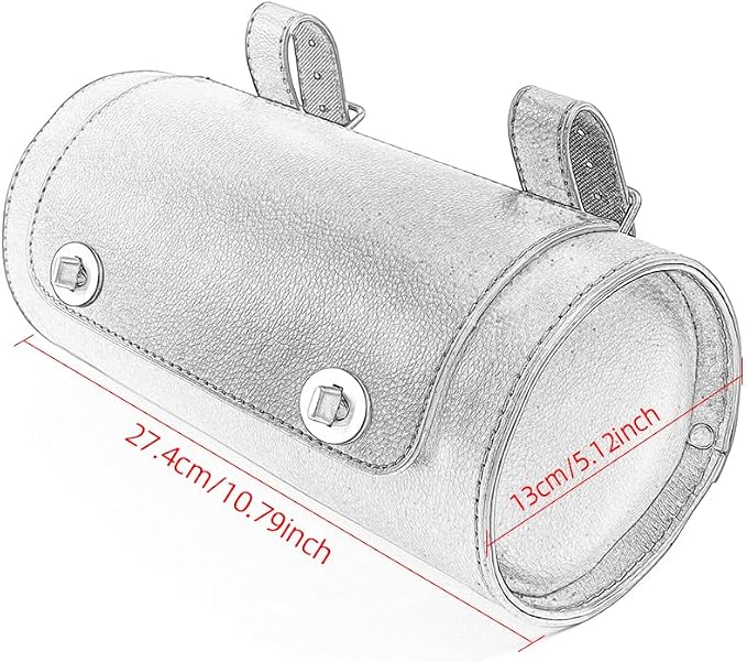 Bolsa para manillar de motocicleta mini, cuero marrón miniatura 3