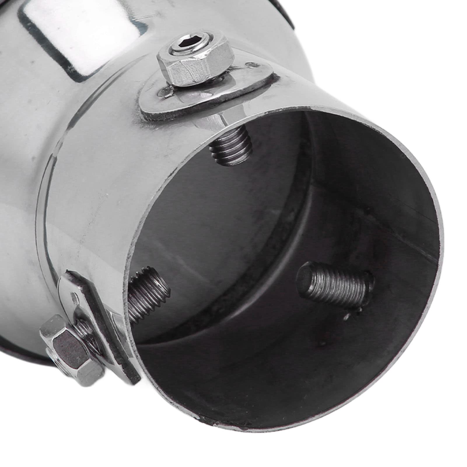 Embout D'échappement de Voiture Antirouille en Acier Inoxydable 60mm Entrée 89mm Sortie Miroir Poli Universel pour Automobiles
