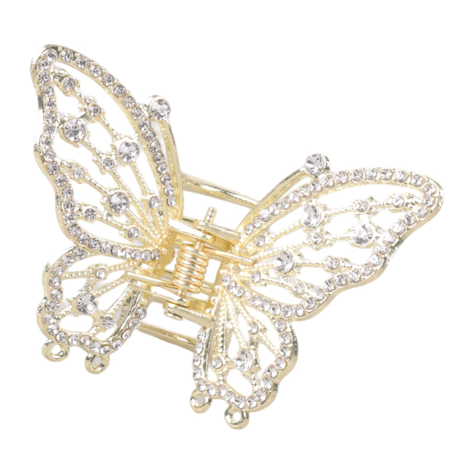 MICFENY Sparkling Rhinestoned Butterfly Hair Clip Nonslip Metal Hair Barrettes For Party Wedding Daily Hairstyles