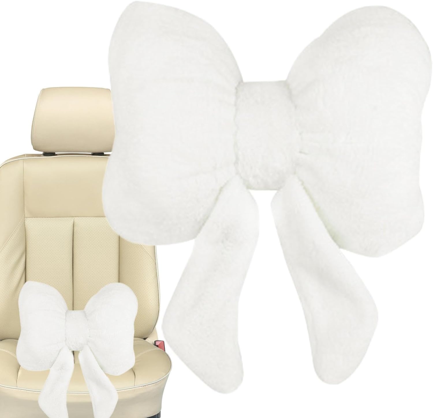 SCOOVY Car Headrest Pillow, Plush Cute Car Neck Pillows