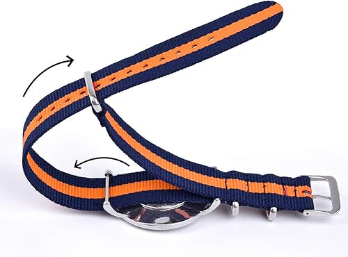 Miniatura 5 de Ritche Correa de nailon balístico militar, 8 paquetes de 0.709 in, 0.787 in, 0.866 in, correas de reloj de repuesto de nailon para hombres y