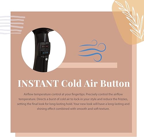 Miniatura 3 de Turbo Power 3200 Black Twin Turbo - Secador de pelo con cepillo de pelo RPM 12 para cabello suave, sedoso