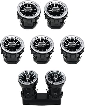 256 Color LED Turbine Vent Nozzle Compatible With Mercedes-Banz C-Class/GLC W205 APP Control Air Conditioning Turbine Outlet Ambient Light7 before and after