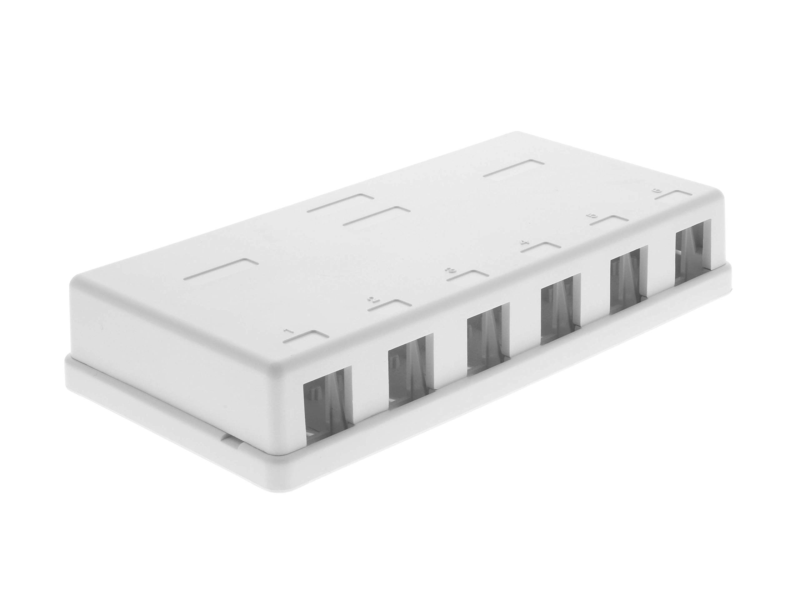Networx Keystone Jack Boites de montage en surface (6 ports, blanc)
