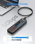 Powered USB 3.0 Hub, WENTER 11-Port USB Data Hub Splitter with Individual On/Off Switches and 12V/3A Power Adapter for MacBook,Mac Pro/Mini and More(7 USB3.0 Ports + 4 Charging Ports)