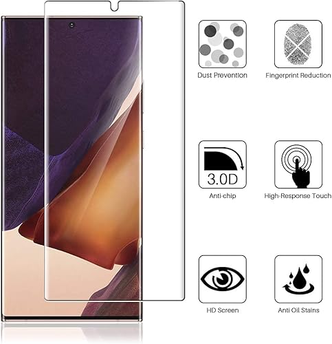 Miniatura 7 de LK Paquete de 2 protectores de pantalla para Samsung Galaxy Note 20 Ultra 5G de 6.9 pulgadas, paquete de 2 protectores de lente de cámara,
