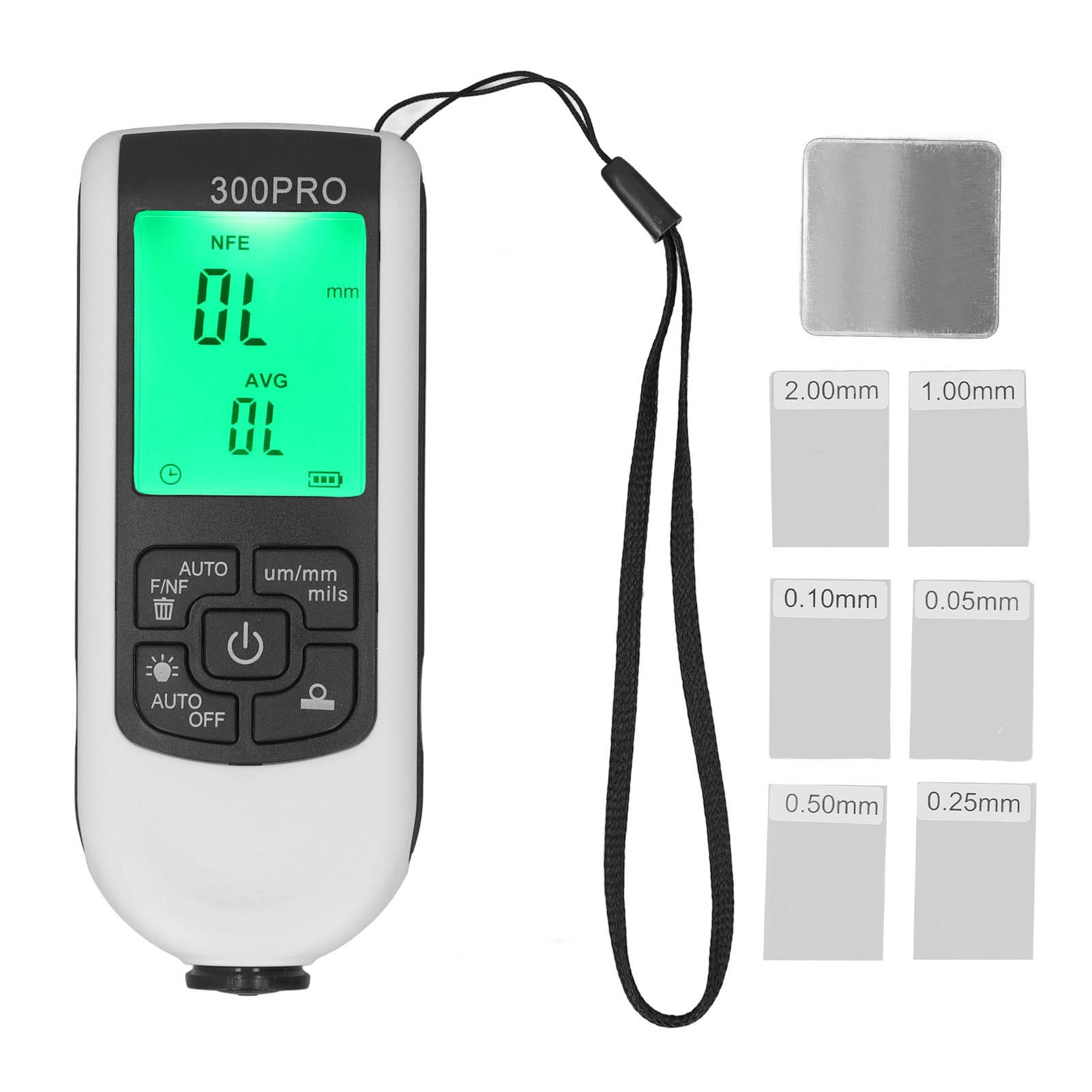 ERAY Coating Thickness with Paint Depth Meter Works for The Thickness of Coatings and Inks for Manufacturing Metal Processing Industry (White)