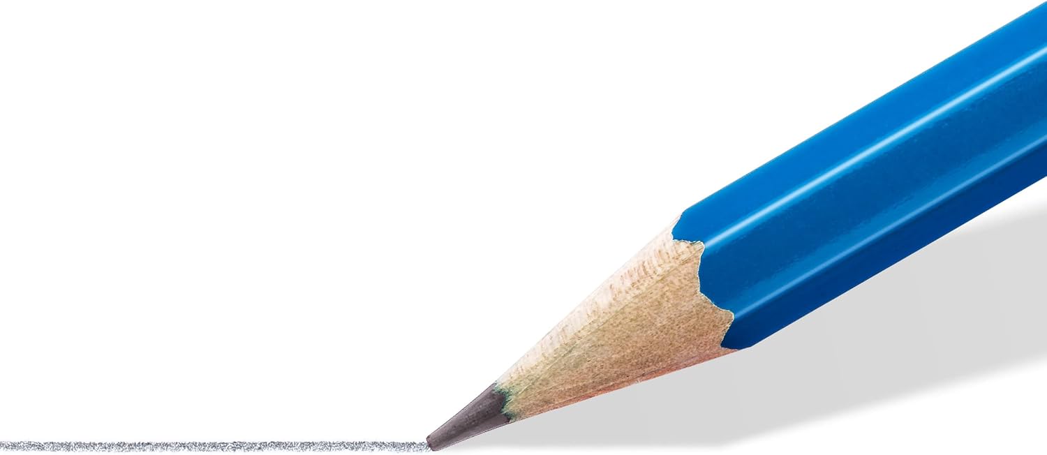 Staedtler Mars Lumograph B Graphite Art Drawing Pencil, Very Hard, Break-Resistant Bonded Lead, 12 Pack, 100-B