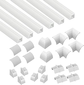 D-Line cable raceway wall cord cover quarter round self-adhesive home office cord concealment review