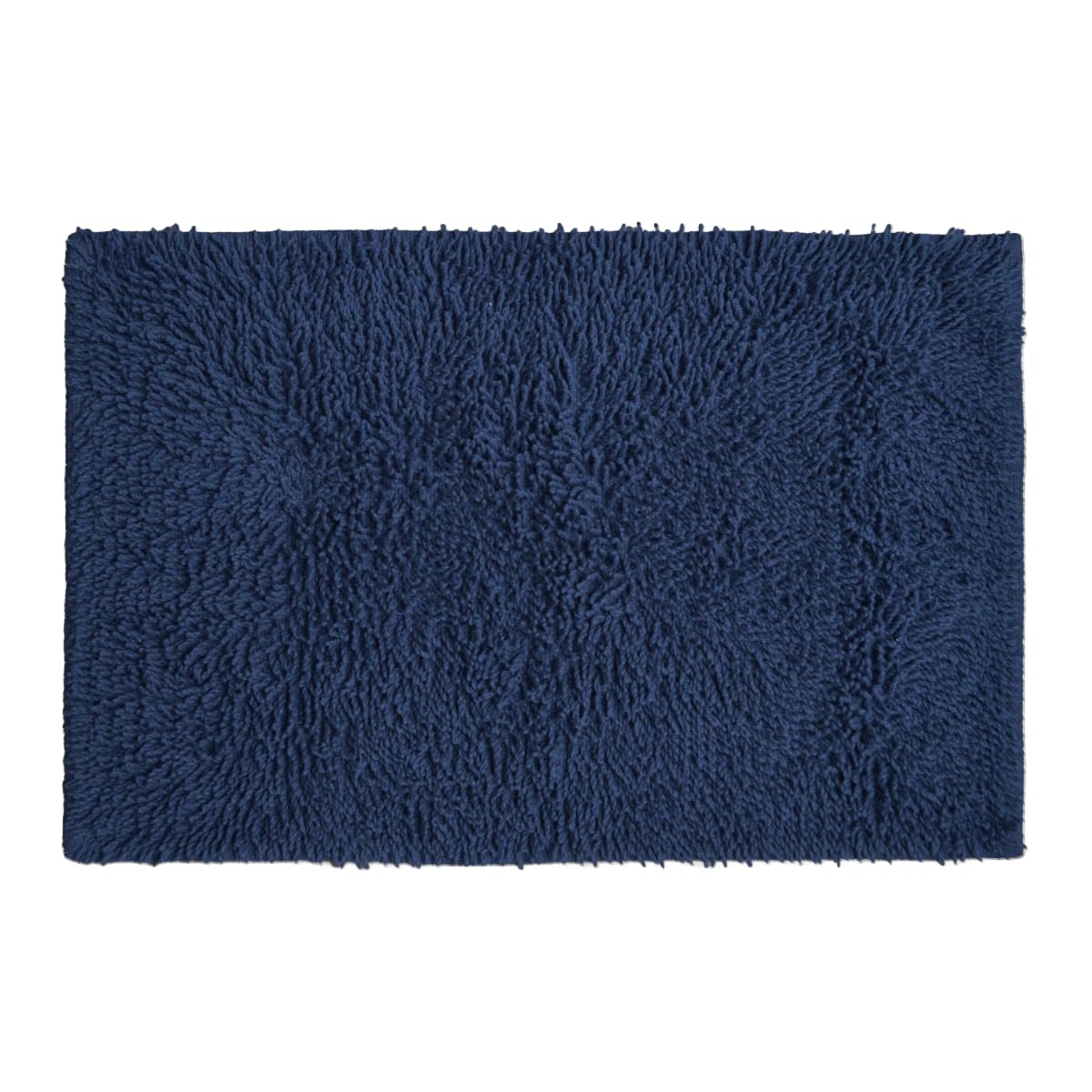 Allure Tumble Twist Bath Mat Deep Pile, 100% Cotton, Large Size 55 x 90cm, Super Soft & Absorbent, Easy Care & Washable (Navy)