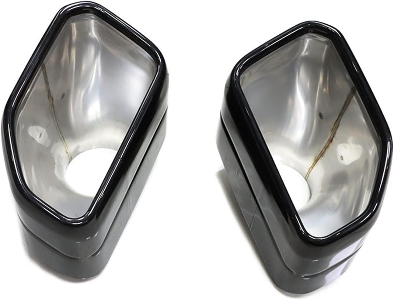 DRYZUN 1 Pair Car Exhaust Tip Compatible with BMW X3 X4 G08 30i 2022 Square Exhaust Pipe Black Muffler Tips Welding Exhaust System Nozzle X Series (Color : Silver Cover) : Automotive