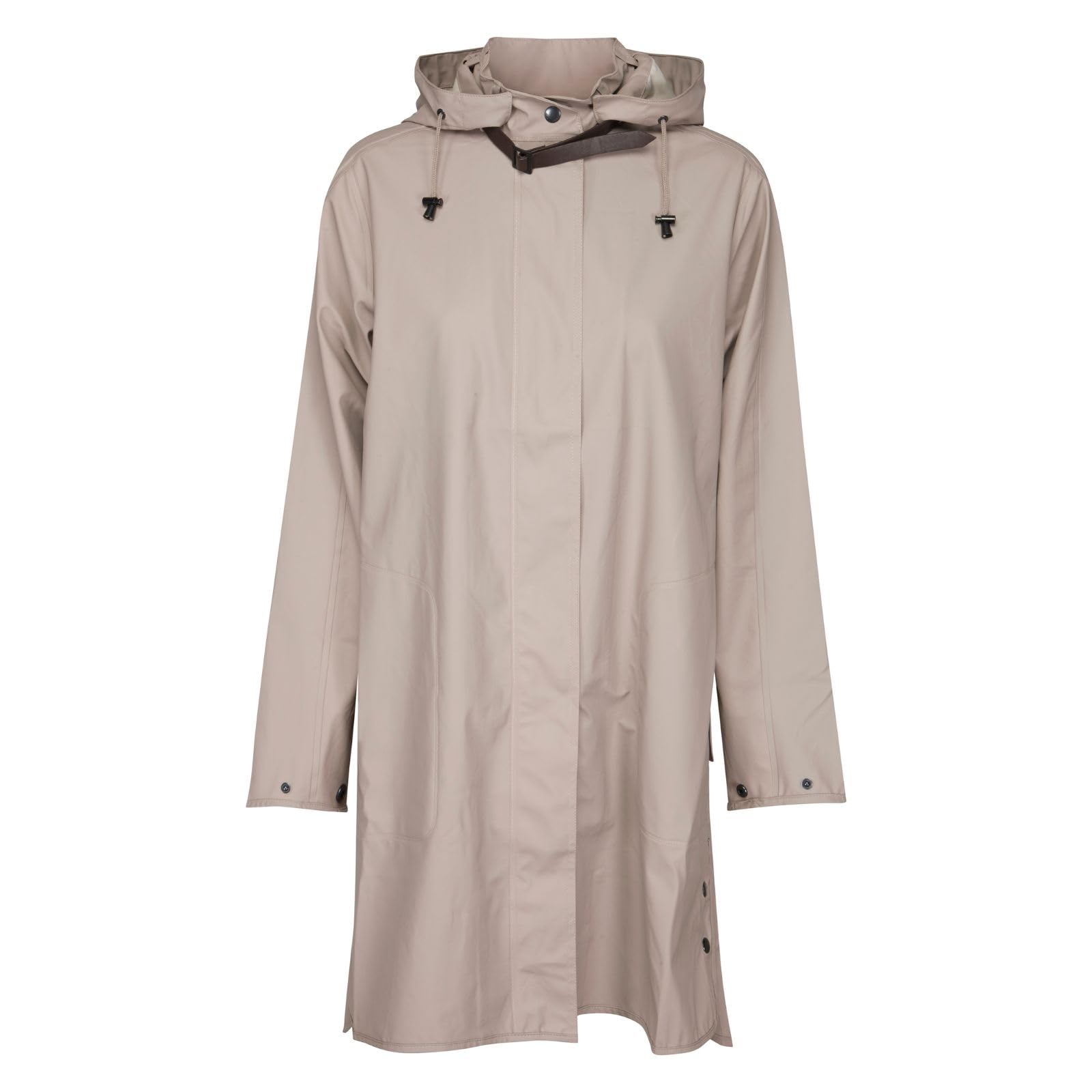 Ilse Jacobsen Women's Tan Rain A-Line Rubberised Raincoat - Atmosphere 149 - Size 14