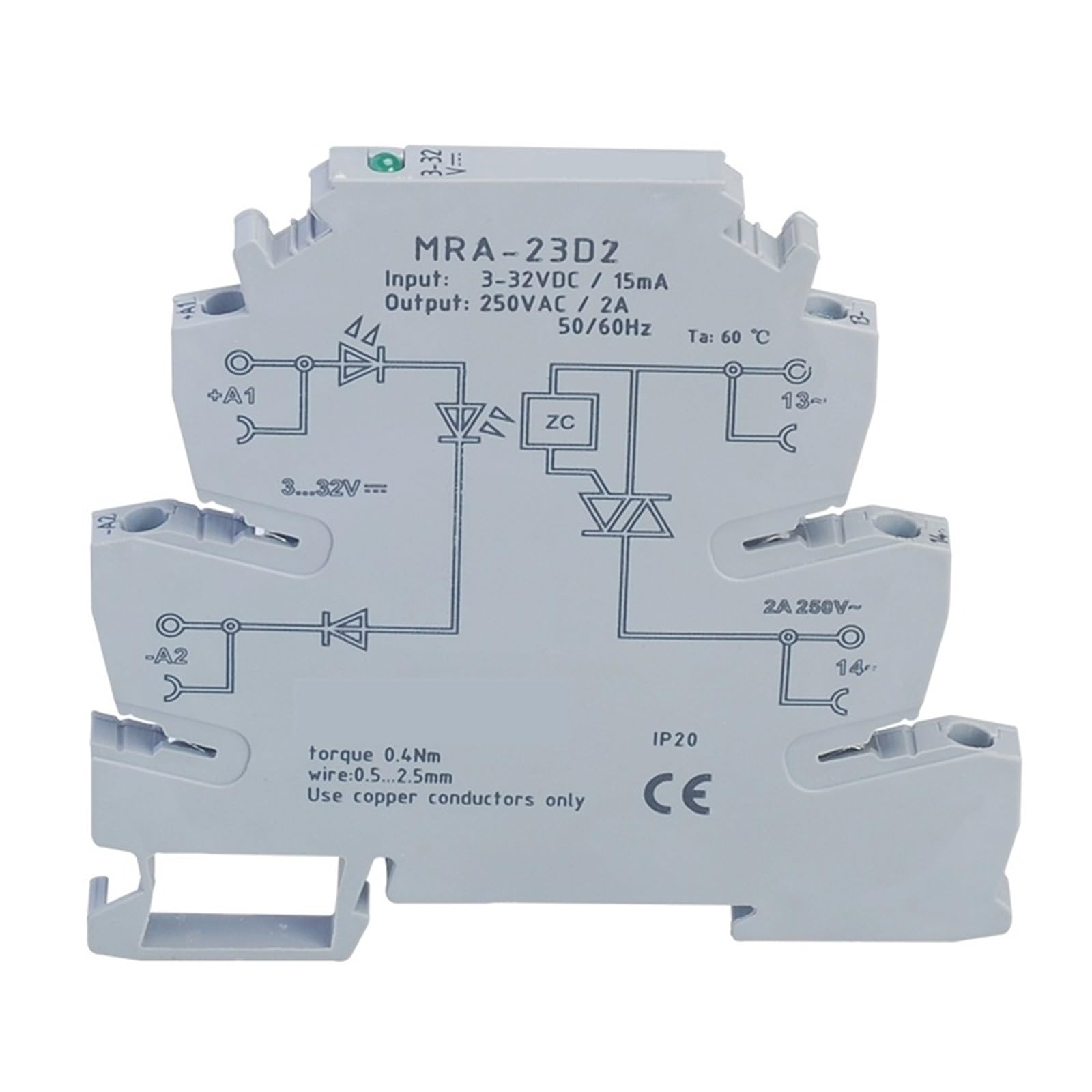Relais MRA-23D2 SSR 2A DC-AC pour résoudre les pannes de commutation