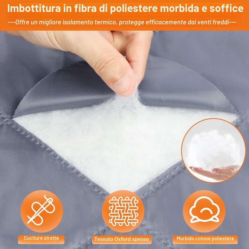 flintronic Tenda per Porta Inverno Termica, 140 * 240CM Tenda Termica Isolante Freddo, Resistenza al vento, Chiusura Automatica a Calamite per Balcone Soggiorno Cantina