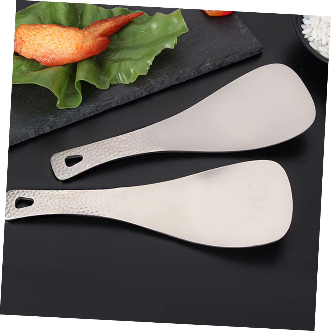 Abaodam 2 Stück Outdoor Camping Titanium Löffel Robuster und Leichter Campingbesteck für Reisen Picknick und Outdoor Aktivitäten Langlebigem zu Reinigen und Korrosionsbeständig für Camper