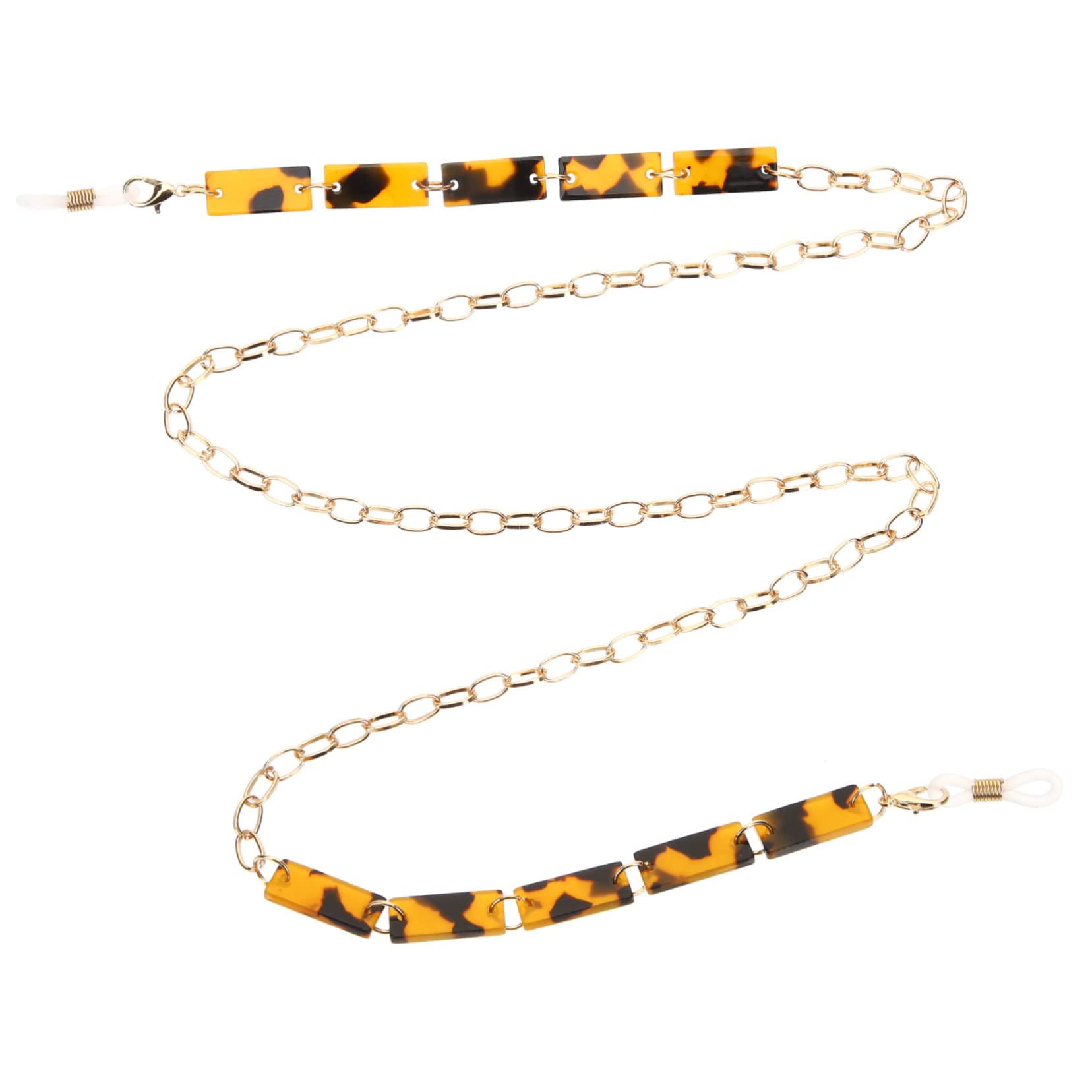 minkissy Catena di occhiali da esterno Occhiali da sole ferma occhiali catena di occhiali d'oro cinturino per occhiali sportivi fermaocchiali antiscivolo Rame Orange