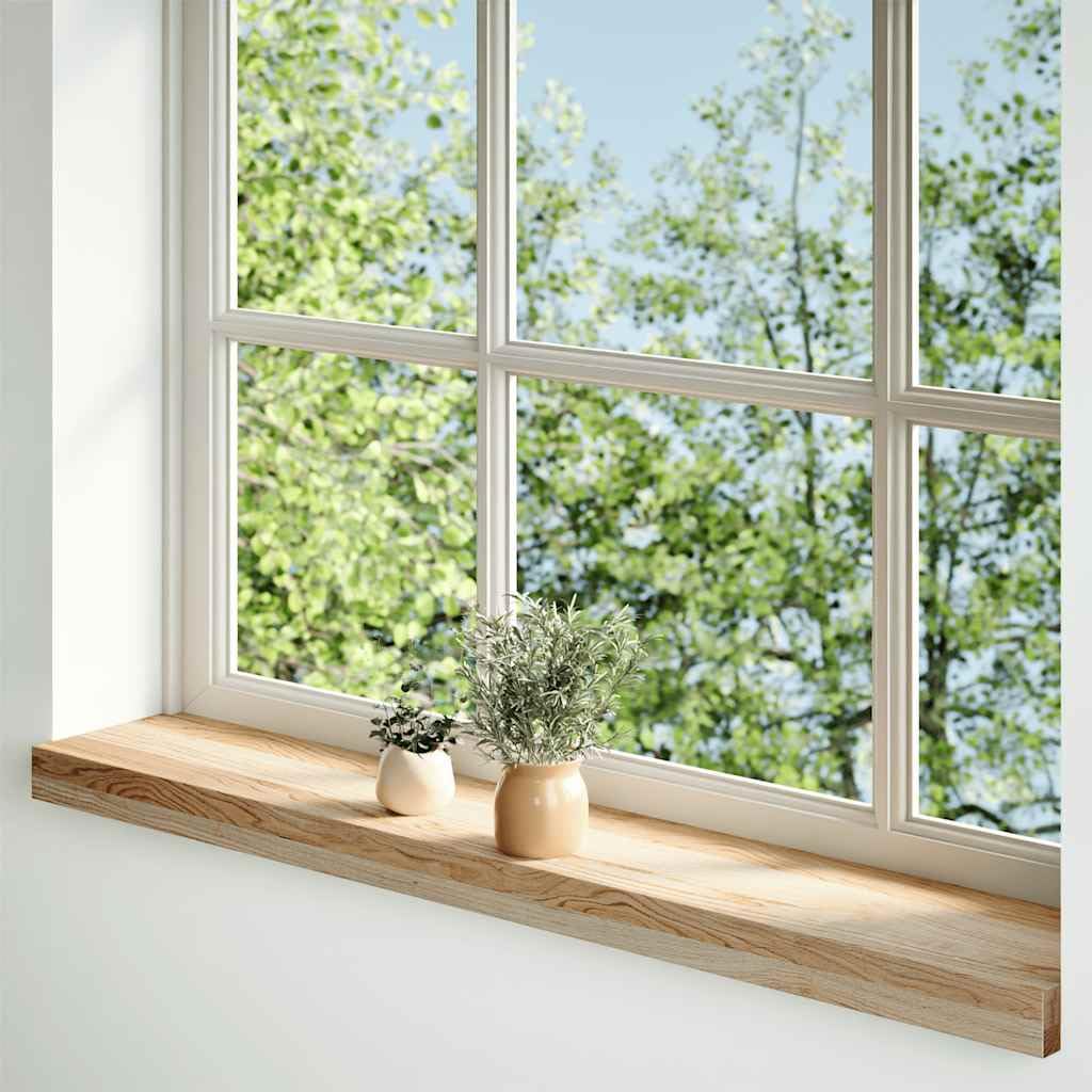 vidaXL Davanzali 2 pz Non Trattati 80x15x2 cm Legno Massello di Rovere, Bordo della Finestra, davanzale della Finestra in Quercia, davanzale in Legno