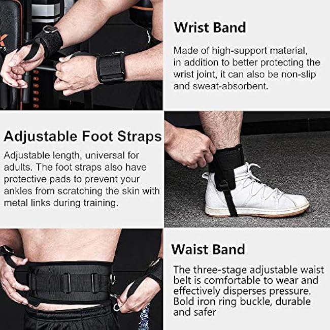 Boxing Resistance Bands Set for Speed and Agility, Workout Band Ankle Exercise Bands Legs Ankle Straps for Resistance Training Enhance Explosive Power
