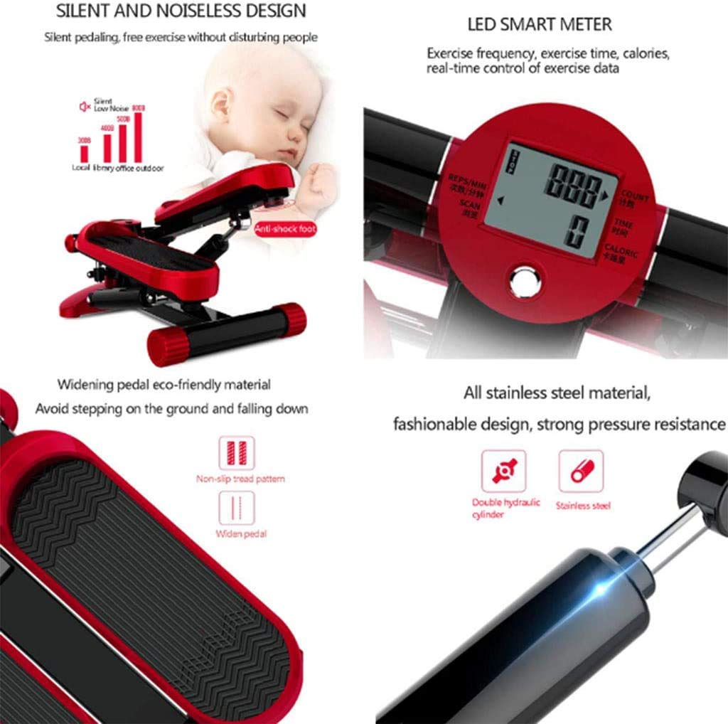 Stepper De Fitness, Machine à Stepper Avec Guidon, Résistance De 150 Kg