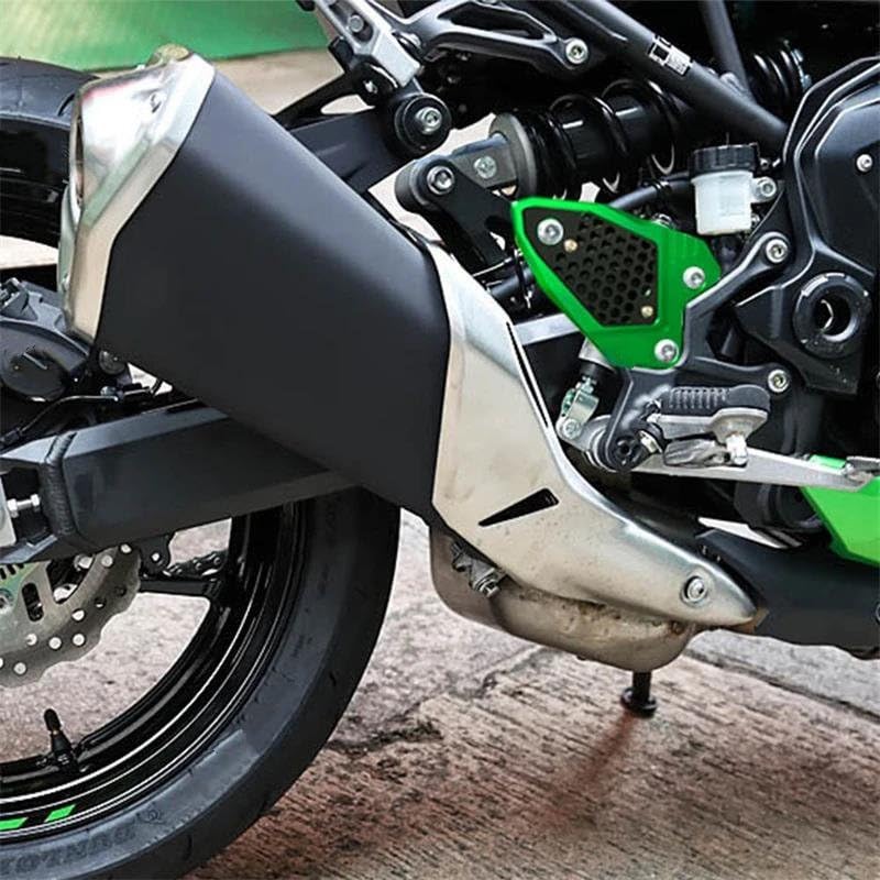 Heinmo Pedane Poggiapiedi Per Kawasaki Z900RS 2017-2023: Piastre Tallone CNC In Alluminio, Multicolore (Verde, Nero, Oro, Grigio, Rosso)