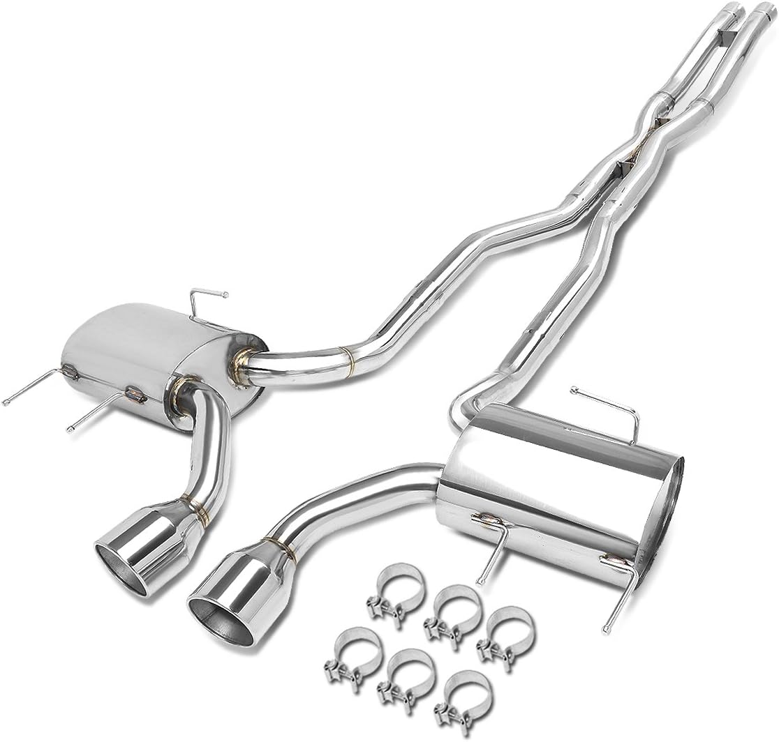 DNA MOTORING CBE-CTSV11-62L Cat Back Exhaust System [Compatible with 11-14 Cadillac CTS V Coupe 6.2L]