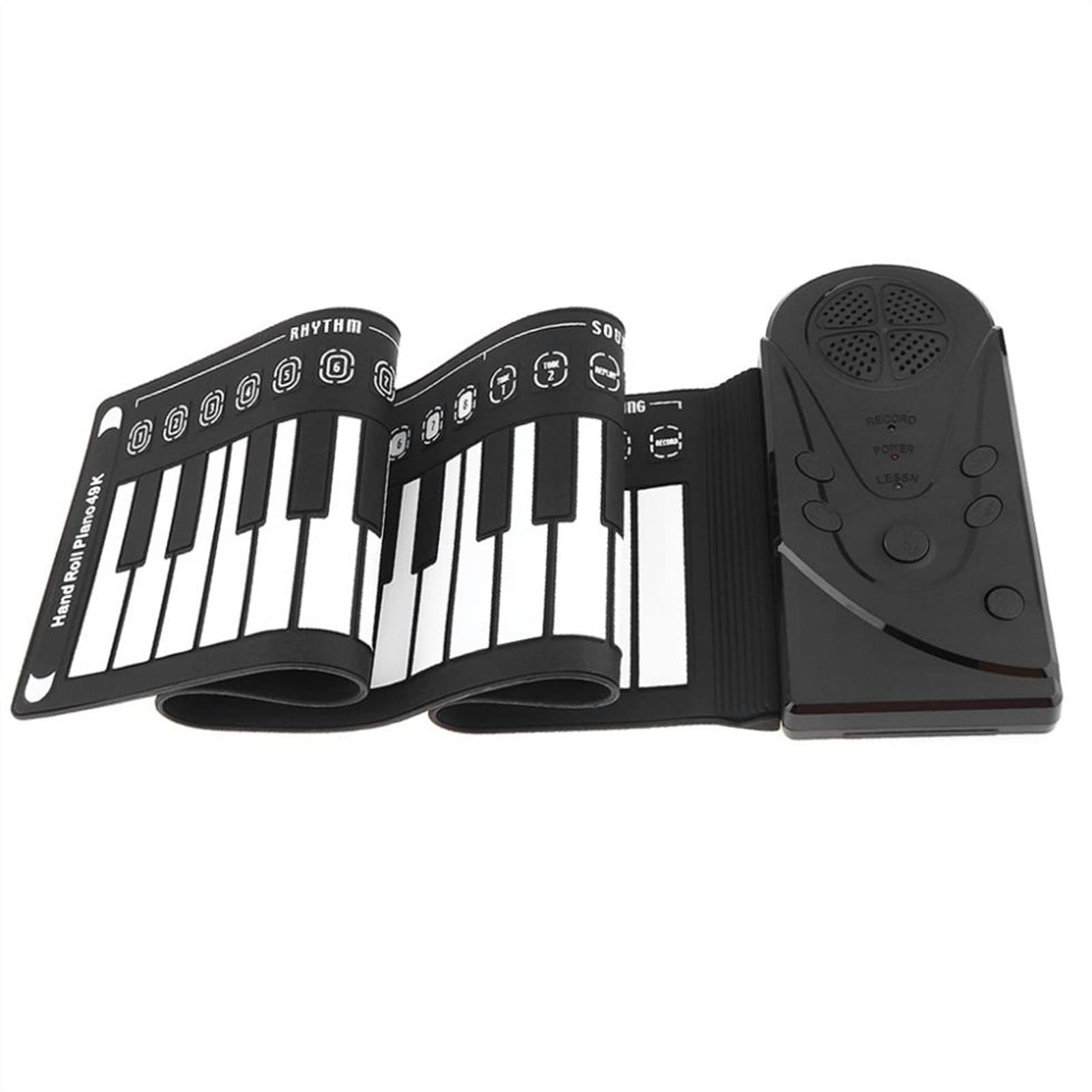 FLFL Faltbares Klavier 49 Schlüssel Elektronische Tragbare Flexible Hand Roll Up Piano Integrierte Lautsprecher-Tastatur-Orgel