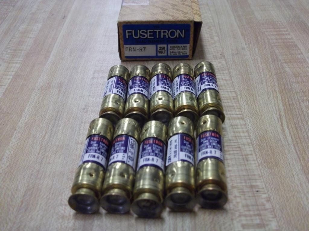 Bussmann FRN-R-7 Fusetron Fuse 250V 7AMP (Pack of 10)