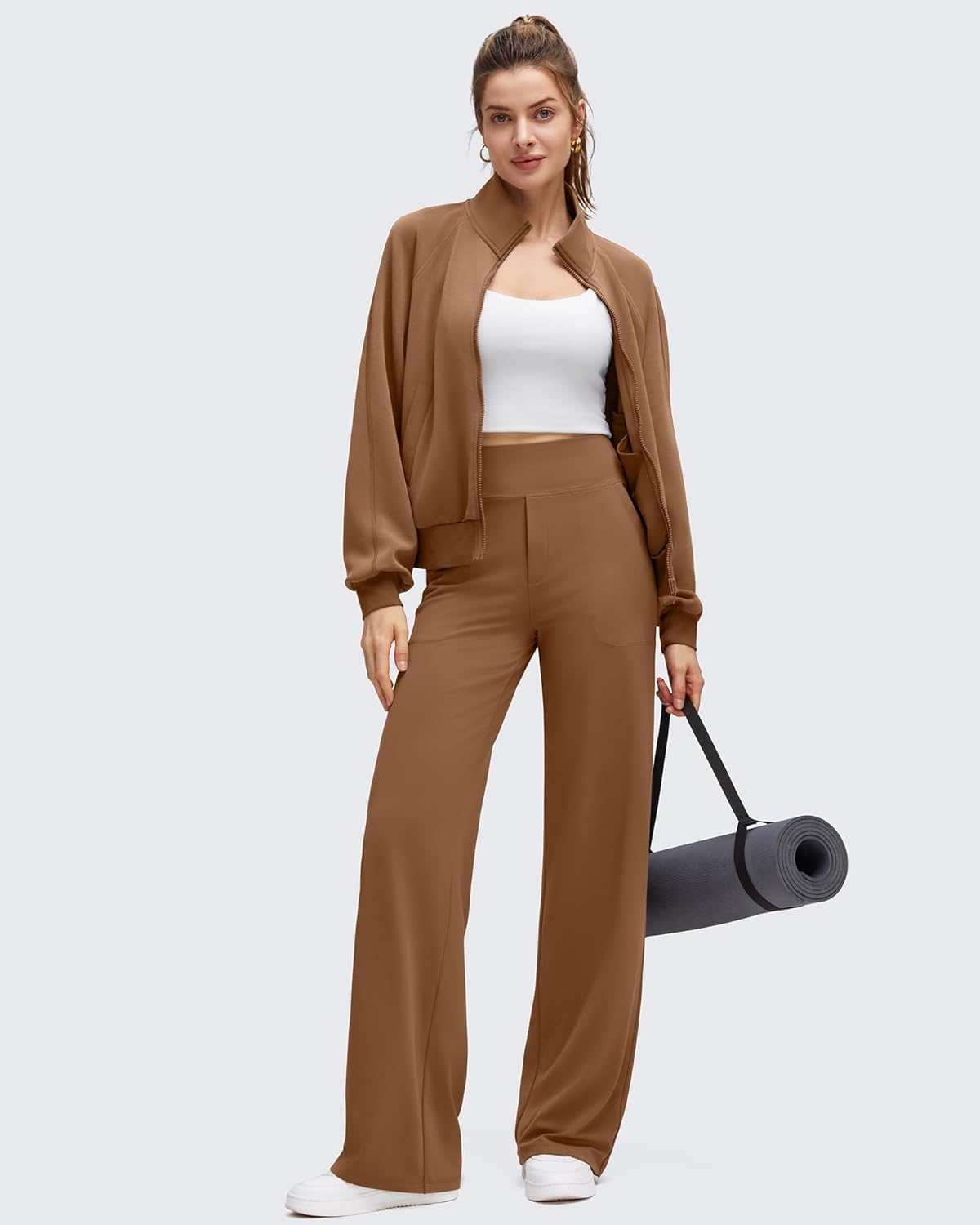 G4Free BareFeel High Stretch Wide Leg Pants for Women Soft Comfy Casual Yoga Pants with Pockets Petite/Regular/Tall - Image 6