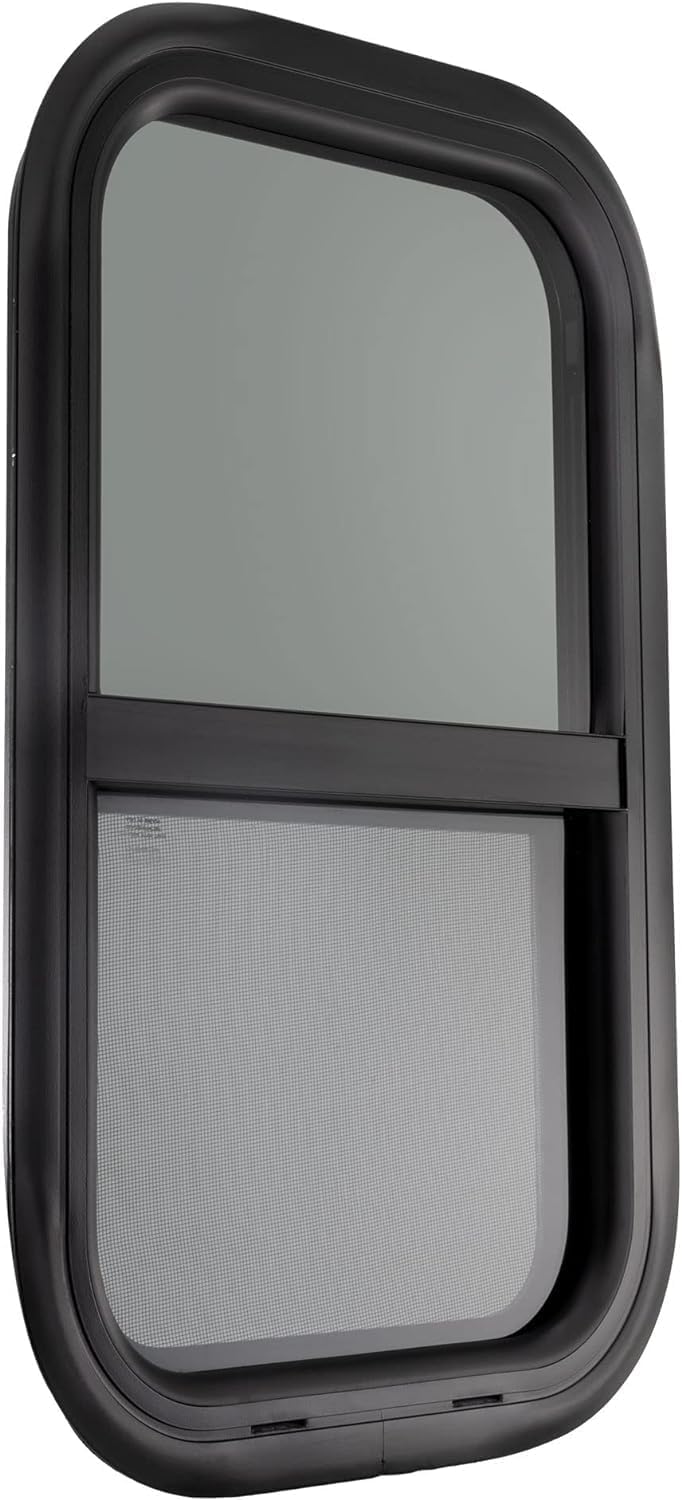 RecProRV Window | 14"W x 22"H | Teardrop Style | Vertical Sliding | RV Window Replacement | Made in USA