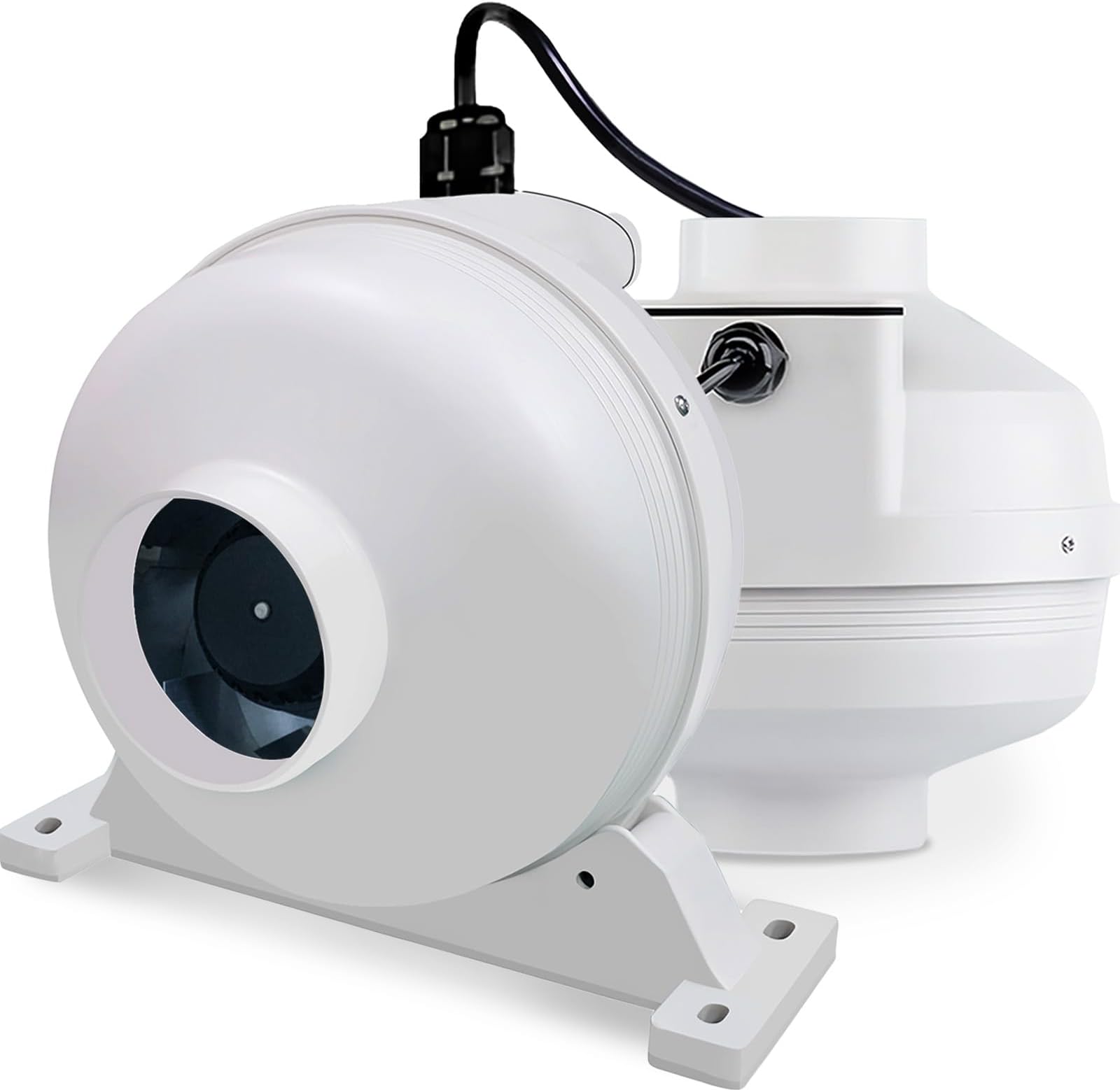 4 inch Radon Fan 260CFM - Radon Mitigation System Inline Duct Fan IP67 Waterproof, Quiet and Energy Efficient Electric Exhaust Inline Fan 4" for Indoor Outdoor