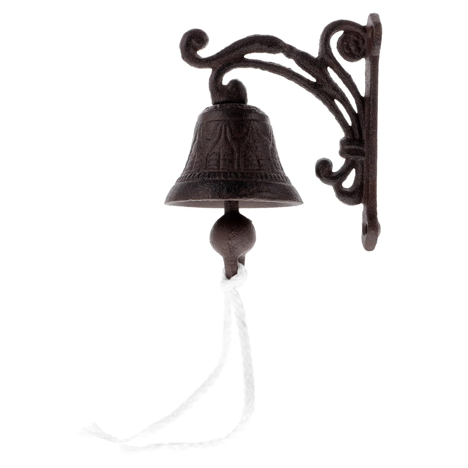 Cast Iron Bell Doorbell Decoration Retro Iron Wall Bell Manually Shaking Cast Outside Vintage Hanging Pendant