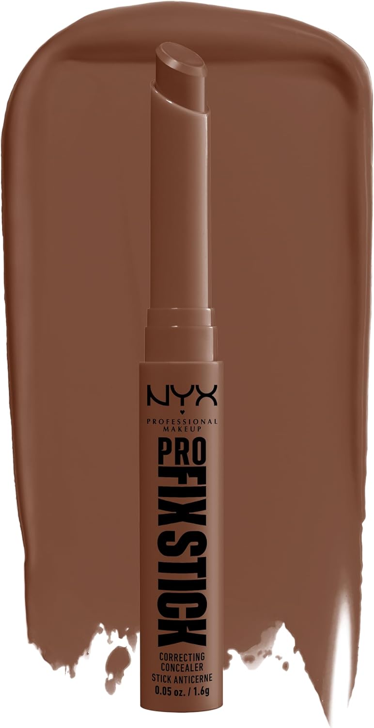 NYX Professional Makeup Corrective concealer, conceals dark spots and discolorations, with hyaluronic acid, lasts for 12 hours, vegan formula, Pro Fix Stick, Cocoa