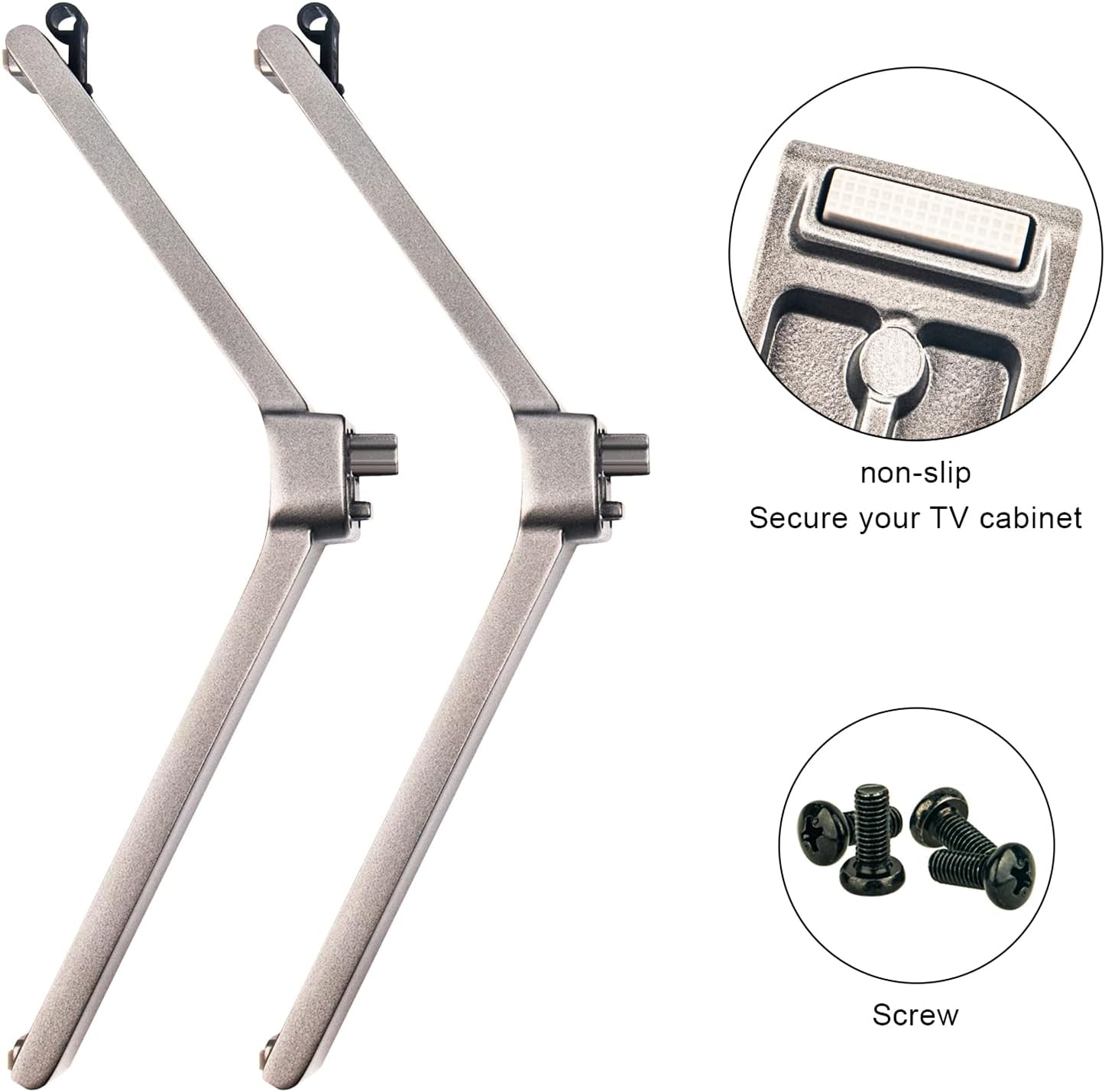 Replacement Base Stand for Toshiba Smart TV 43C350U 43C350KU, Non-Slip TV Legs for Toshiba 43" UHD Smart TV 43C350U 43C350KU, Table Top TV Stand for Toshiba TV 43C350U 43C350KU