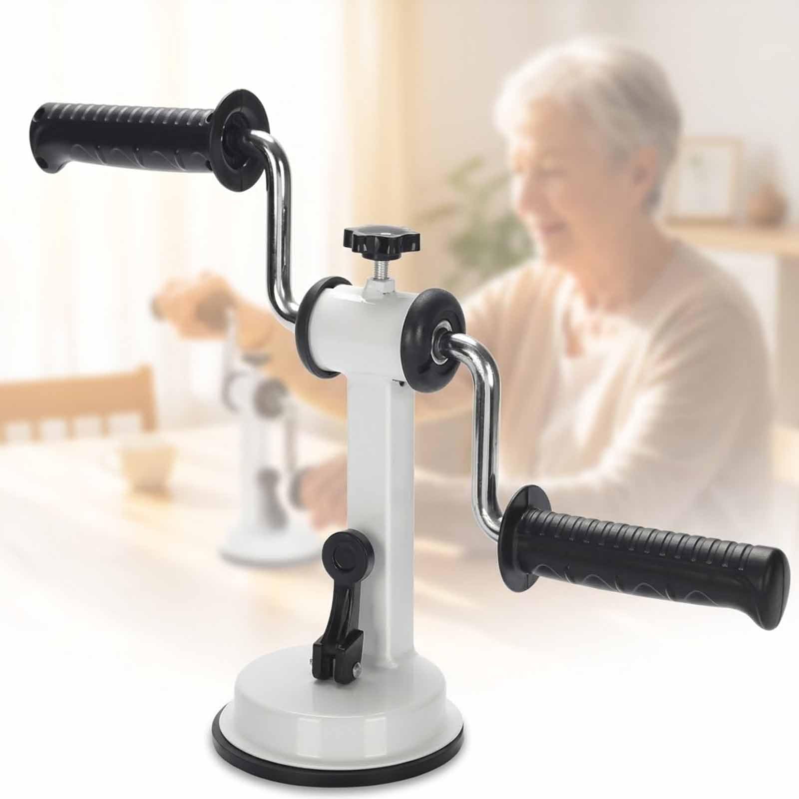 MObyat Upper Limb Rehabilitation Training Device, Hand Cranked Upper Limb Rehabilitation Trainer with Adjustable Resistance, 12cm Suction Cup, Silent Bearings, for Shoulder and Neck Pain Relief