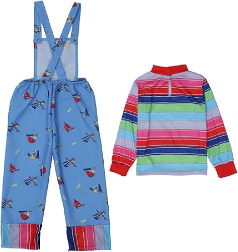 Miniatura 3 de LMPN Disfraz de Chucky Chuckie para niños y niñas, disfraz de Halloween con tirantes