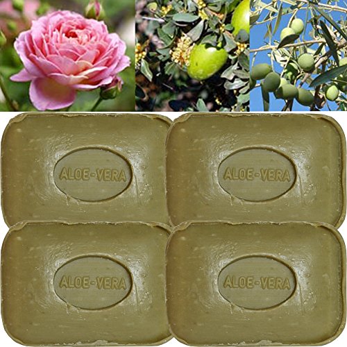 Set di 4 sappiamo di Toilette 100 g Profumati Aloe Velma Fabbricati a base di vero Sapone di Marsiglia dalla Savonnerie il Serail, una degli ultimi