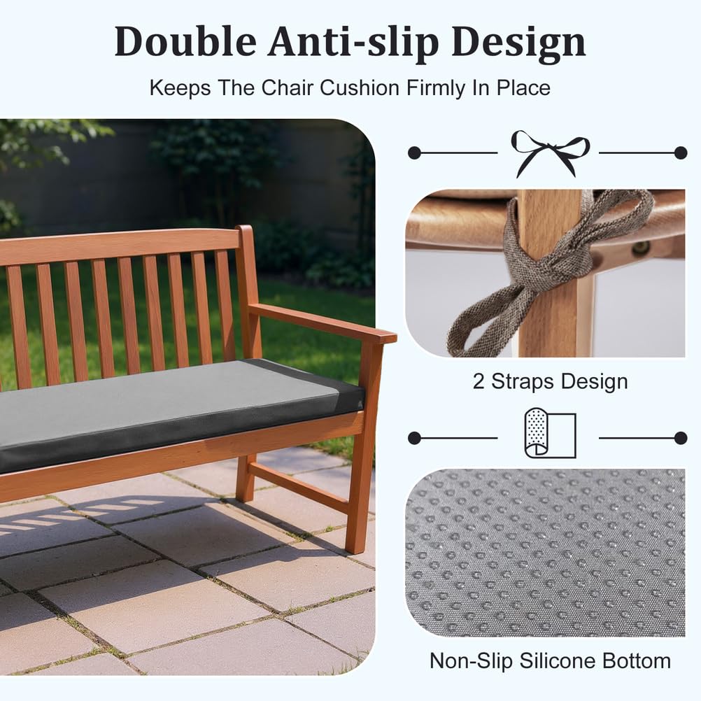 Cuscino Per Panca Su Misura, Antiscivolo, Sfoderabile, Spugna 8cm, Per Interni/Esterni, Varie Stoffe - 3