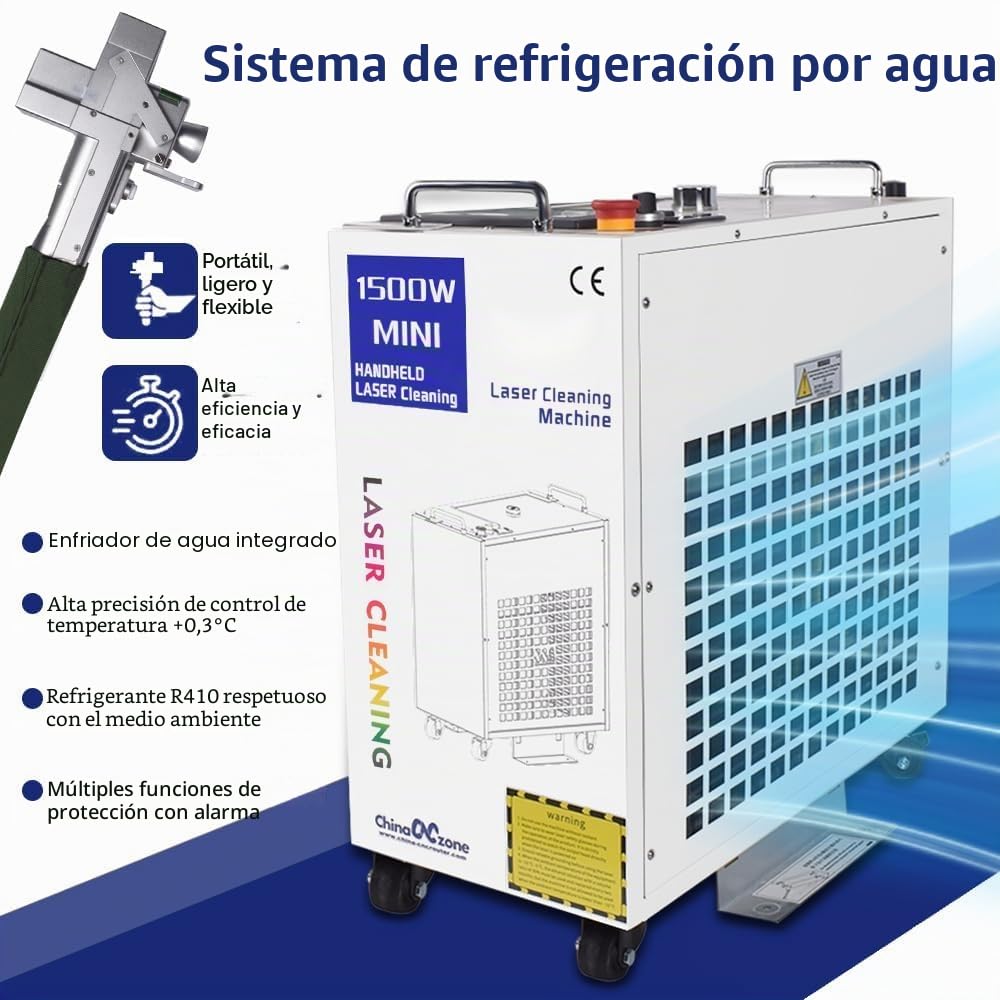 Máquina de Limpieza láser 1500W/2000W/3000W Pintura de Aceite de Limpieza de eliminación de oxidación del péndulo único para la Limpieza de Metal Ancho 300mm Bricolaje y Herramientas (1500W)